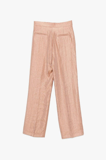 Pantaloni Effetto Stropicciato Donna Rosa - 3