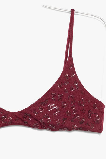 Saint Barth Bralette Shiny Strass Leopard 45 Donna - 2