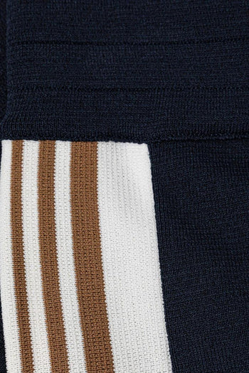 Pantalone Blu Uomo Bande Laterali - 3