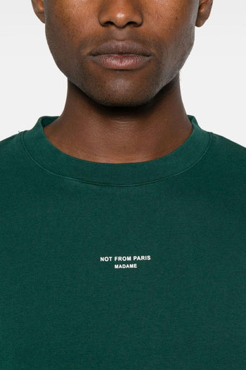 T-Shirt Not From Paris Madame Uomo Verde - 4