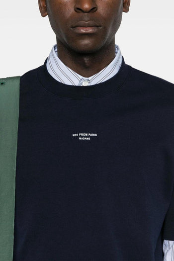 Not From Paris Madame Uomo T-shirt Blu - 2