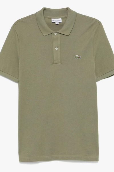 Uomo Polo Verde Cachi Chiaro Slim Fit Piqué L.12.12