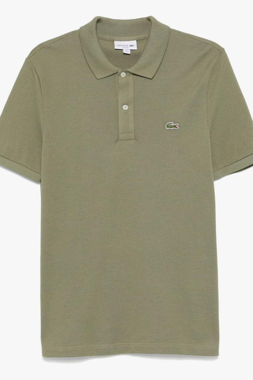 Uomo Polo Verde Cachi Chiaro Slim Fit Piqué L.12.12