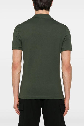Uomo Polo Verde Cachi Scuro Fit Piqué L.12.12 - 2