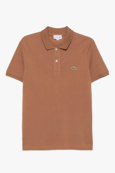 Polo Coccodrillo Verde Uomo Marrone