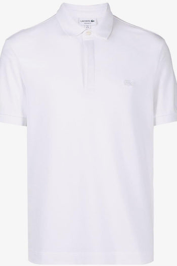 Uomo Polo Bianco Regular Fit Piqué Elasticizzato Paris - 5