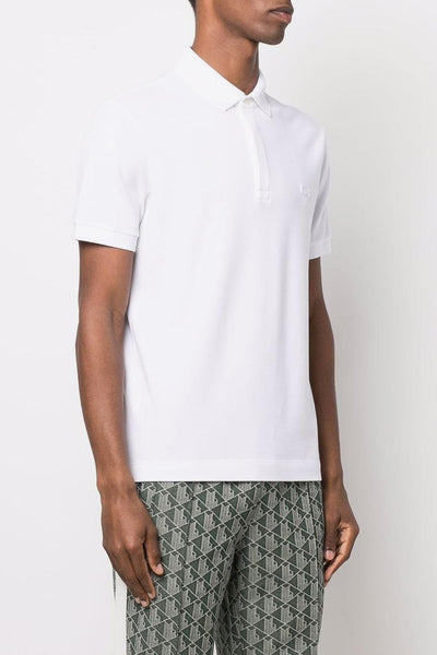 Uomo Polo Bianco Regular Fit Piqué Elasticizzato Paris