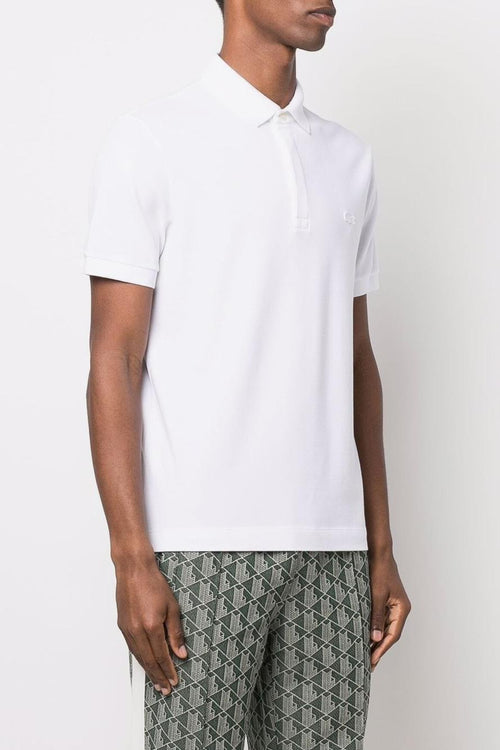 Uomo Polo Bianco Regular Fit Piqué Elasticizzato Paris