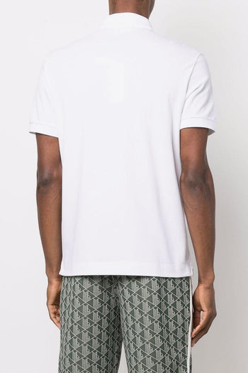 Uomo Polo Bianco Regular Fit Piqué Elasticizzato Paris - 3