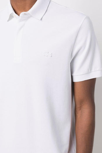 Uomo Polo Bianco Regular Fit Piqué Elasticizzato Paris - 4