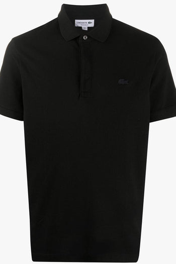 Uomo Polo Nero Regular Fit Piqué Elasticizzato Paris - 5