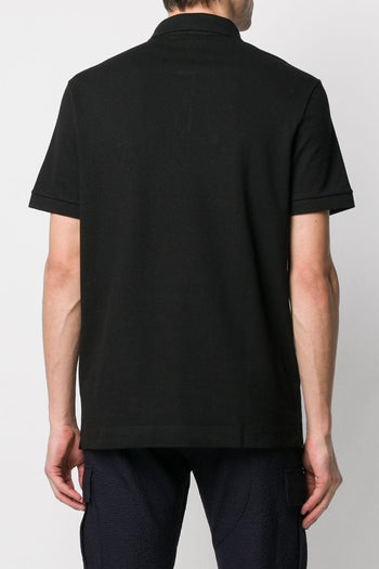 Uomo Polo Nero Regular Fit Piqué Elasticizzato Paris - 3