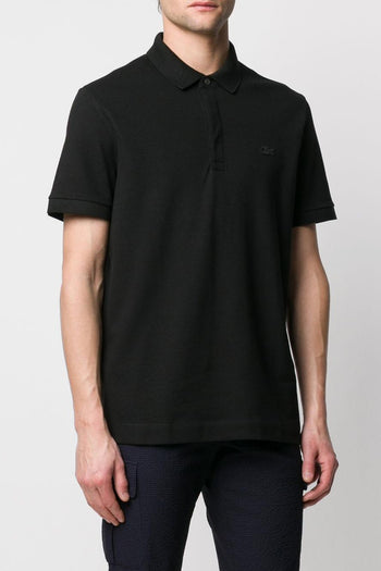 Polo Ricamo Coccodrillo in Tono Uomo Nero - 4