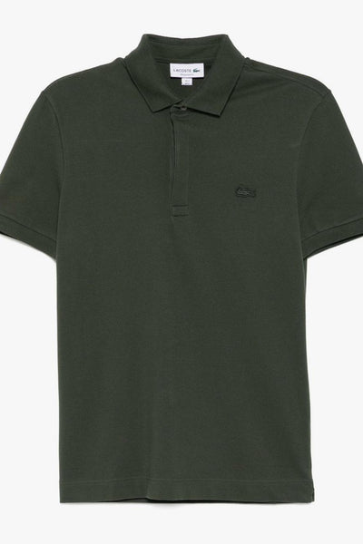 Uomo Polo Verde Cachi Regular Fit Piqué Elasticizzato Paris