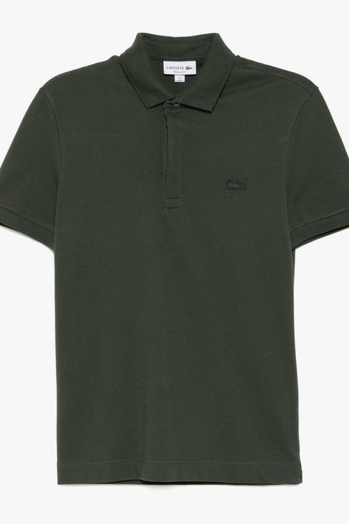 Uomo Polo Verde Cachi Regular Fit Piqué Elasticizzato Paris