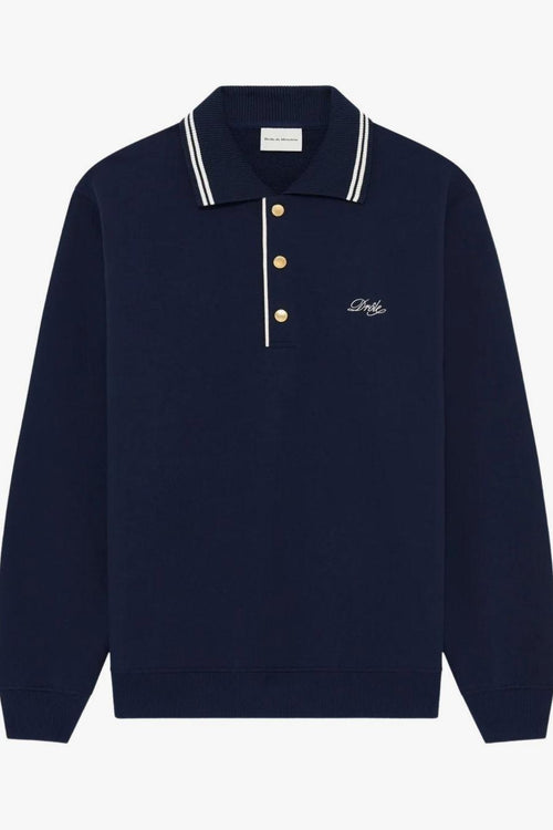 Polo Maniche Lunghe Uomo Blu