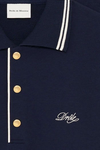 Polo Maniche Lunghe Uomo Blu - 2