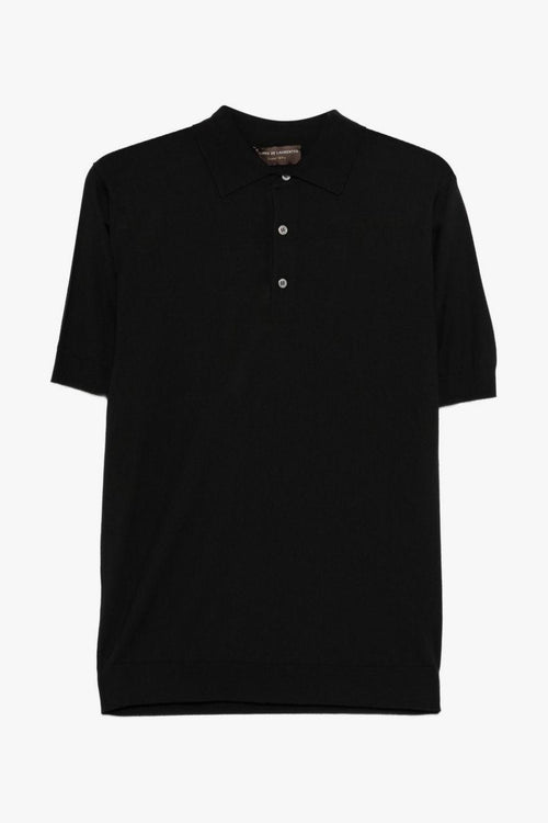 Polo Merino Uomo Nero