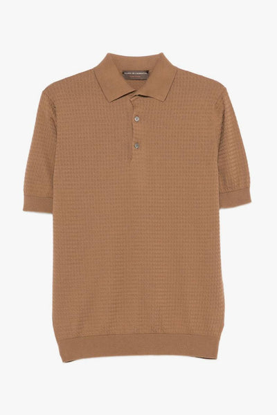 Polo Tre Bottoni Uomo Marrone