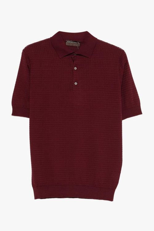Polo Tre Bottoni Uomo Bordeaux