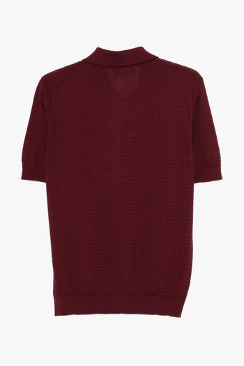 Polo Tre Bottoni Uomo Bordeaux - 2