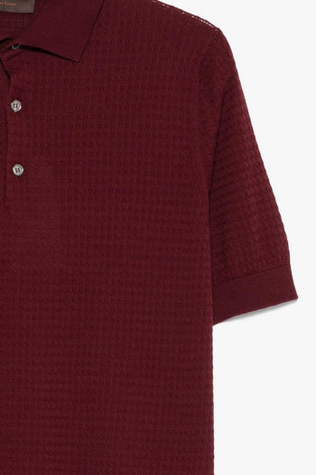 Polo Tre Bottoni Uomo Bordeaux - 3
