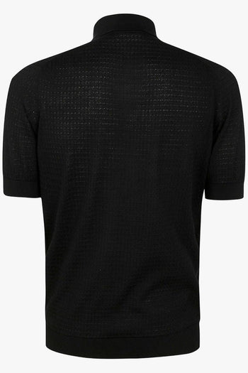 Polo Tre Bottoni Uomo Nero - 2
