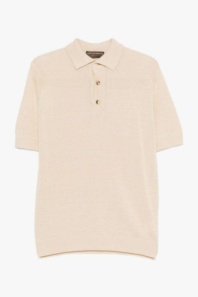 Polo Lino Uomo Bianco