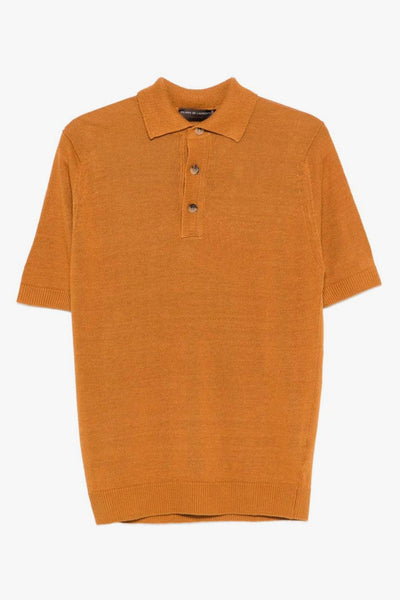 Polo Tre Bottoni Uomo Arancione