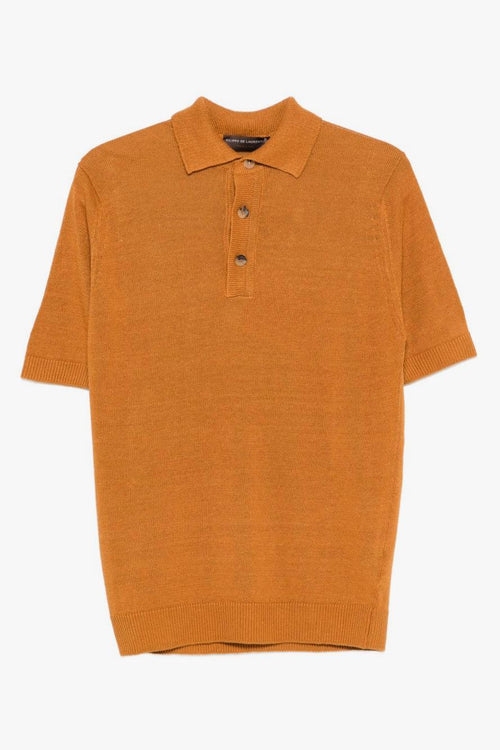 Polo Tre Bottoni Uomo Arancione