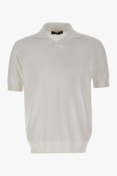 Polo Maniche Corte Uomo Bianco