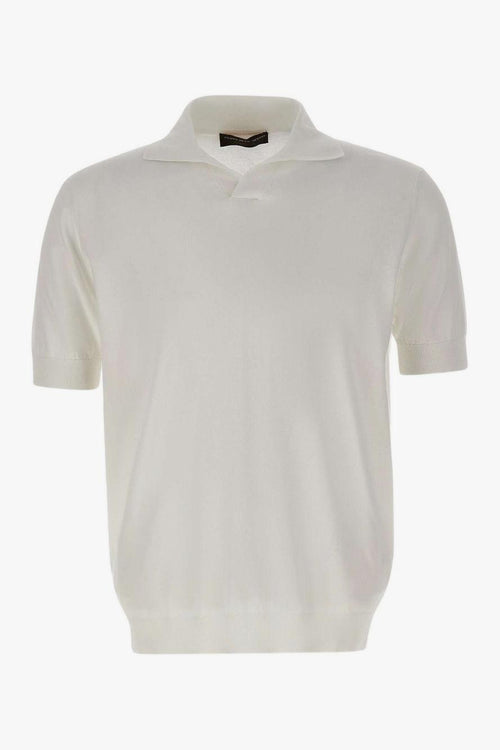 Polo Maniche Corte Uomo Bianco