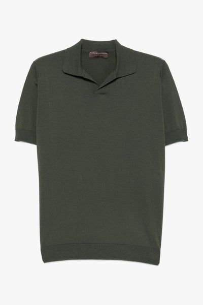 Polo In Filo Uomo Verde