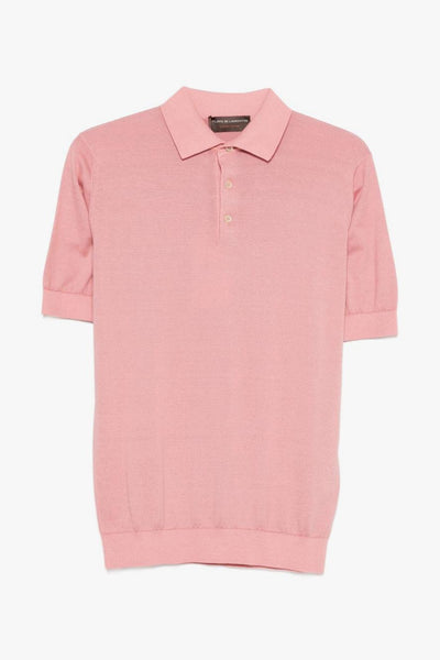 Polo Tre Bottoni Uomo Rosa