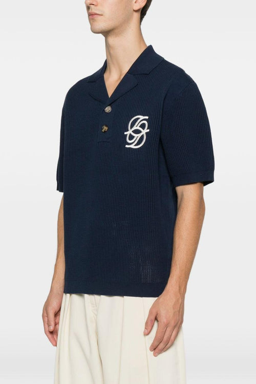 Polo Nido d'Ape Uomo Blu