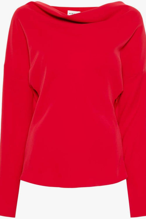 Blusa Rosso Donna con zip nascosta