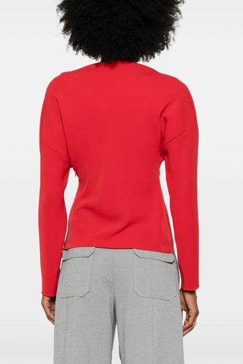 Blusa Rosso Donna con zip nascosta - 3