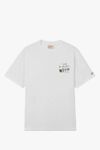Saint Barth T-shirt I work for the BIG 4 Uomo Bianco - 2
