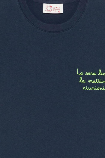 Saint Barth T-shirt Portofino Sera Leoni Uomo Blu - 3
