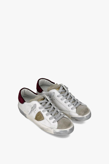 Prsx Donna Sneakers Bianco-Bordeaux - 2