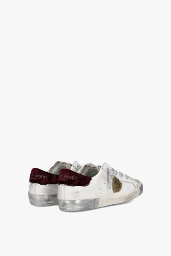 Prsx Donna Sneakers Bianco-Bordeaux - 4