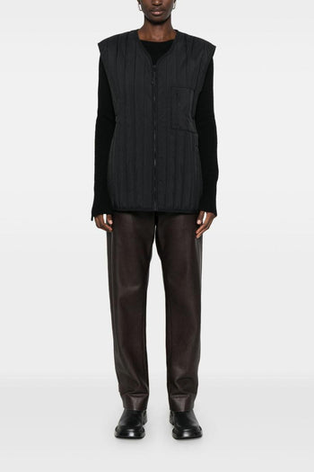 Gilet Trapuntato Uomo Nero - 3