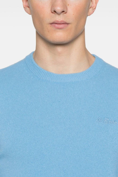 Saint Barth Maglia Blu Uomo Ricamo Logo - 2