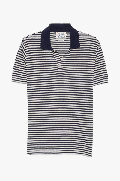 Saint Barth Polo Rye Righe Uomo Blu