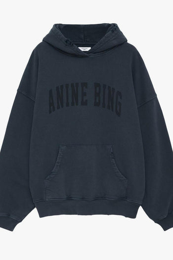 Felpa Blu Donna Cappuccio Stampa Logo - 4