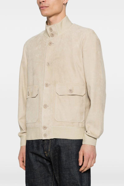 Giubbotto Beige Uomo Montone