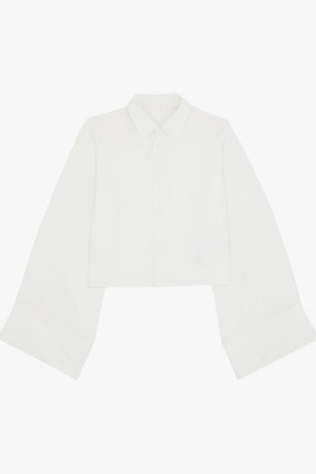 Camicia Bianco Donna Maniche Svasate - 5