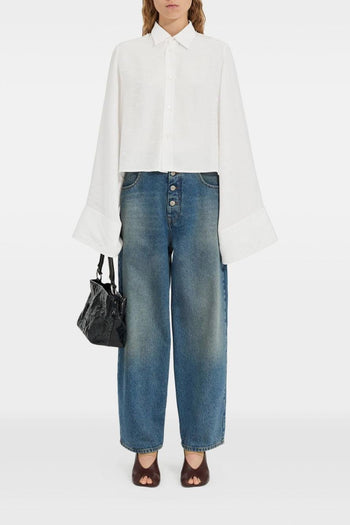 Camicia Bianco Donna Maniche Svasate - 2