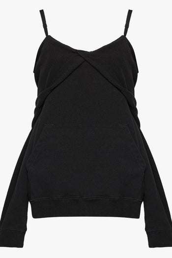 Donna Felpa Nero Spalle Scoperte - 4