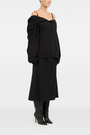 Donna Felpa Nero Spalle Scoperte - 2